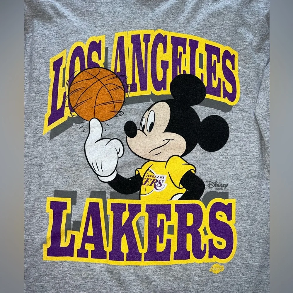 Disney x Junk Food Lakers Gray Long Sleeve - Picture 3 of 9